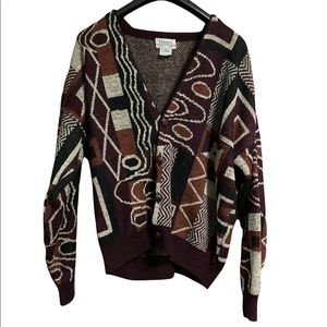 Coogi style Tosani Vest Sweater BOHO Button up Size XL